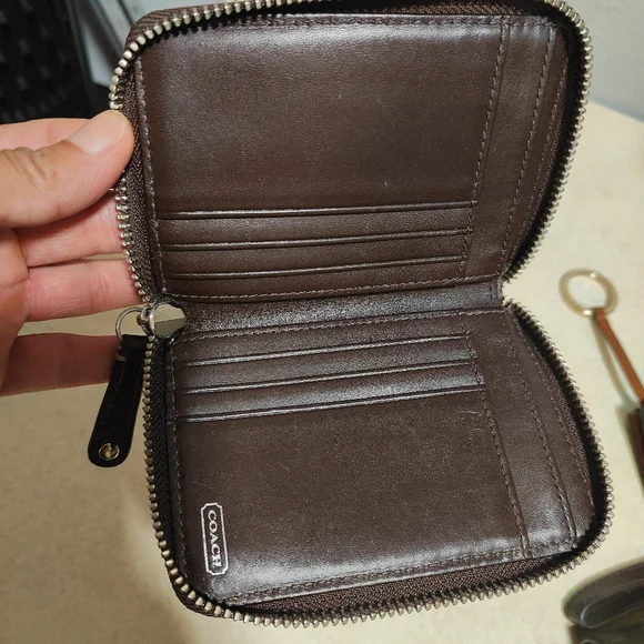 Brown and Tan Coach Wallet - Picture 3 of 6